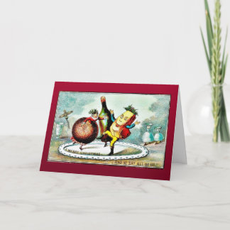 Tarjeta Festiva Navidades saludan con personalizado de vinos y fru