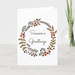 Tarjeta Festiva Navidades saludaron a la temporada