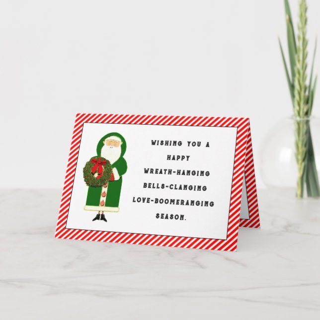 Tarjeta Festiva Navidades Santa (Anverso)