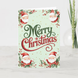 Tarjeta Festiva Navidades Santa