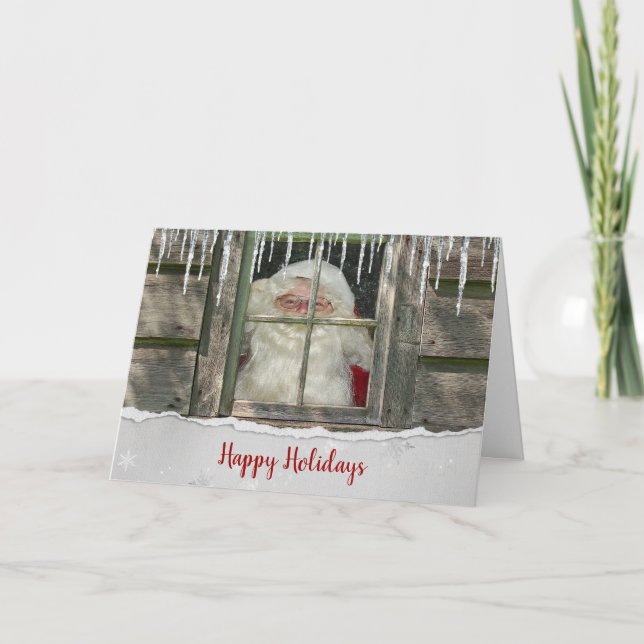 Tarjeta Festiva Navidades Santa Claus (Anverso)