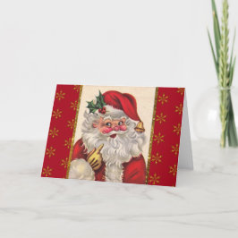 Tarjeta Festiva Navidades Santa Claus Easy 2 photo Template Red