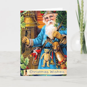 Tarjeta Festiva Navidades Santa del Viejo Mundo