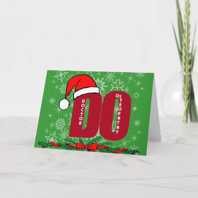 TARJETA FESTIVA NAVIDADES SANTA DO - MÉDICA DE OSTEOPATÍA (Anverso)