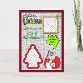 Tarjeta Festiva Navidades Santa & Tree Añadir fotos