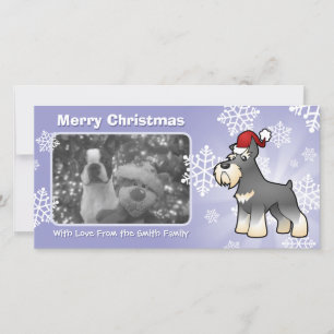 Tarjeta Festiva Navidades Schnauzer