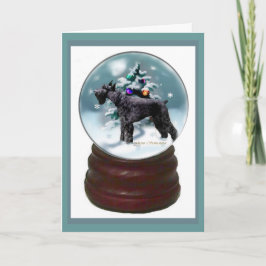 Tarjeta Festiva Navidades Schnauzer gigantes