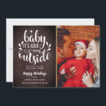 Tarjeta Festiva Navidades Script Boho Chalkboard Photo<br><div class="desc">Un diseño elegante de tarjetas de vacaciones de fotos de cartón boho para que puedas personalizar con tu foto,  mensaje,  nombres y año favoritos en un fondo de pizarra. El reverso presenta copos de nieve cayendo sobre un fondo de pizarra coincidente. Diseñado por Thisisnotme©</div>