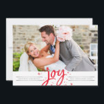 Tarjeta Festiva NAVIDADES SCRIPT JOY foto moderna simple mínima<br><div class="desc">por kat massard >> kat@simplysweetPAPERIE.com <<< Enviar y un mensaje especial extra con estilo y pizzería este año... Personalizado con tus detalles y fotos mis modernos productos de vacaciones seguro que destacarán de la ráfaga de saludos que tus amigos y familia recibirán esta temporada y harán un recuerdo especial que...</div>