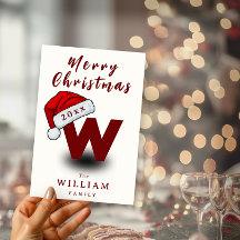 Navidades Script Nombre de familia Monograma No Fo