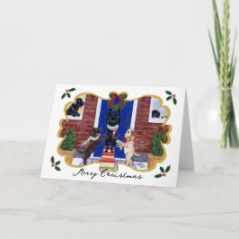 Tarjeta Festiva Navidades se burlan de los labradores