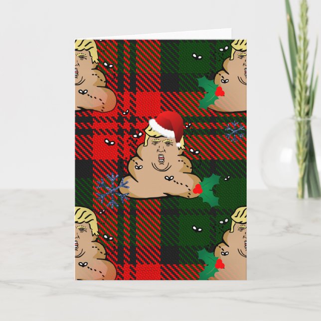 Tarjeta Festiva navidades se deshacen de trump (Anverso)