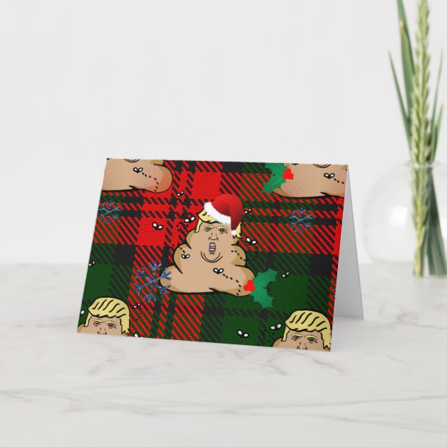 Tarjeta Festiva navidades se deshacen de trump (Anverso)