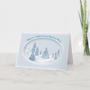 TARJETA FESTIVA NAVIDADES - SECRETO PAL - NIEVE/ÁRBOL/ESCENCIA