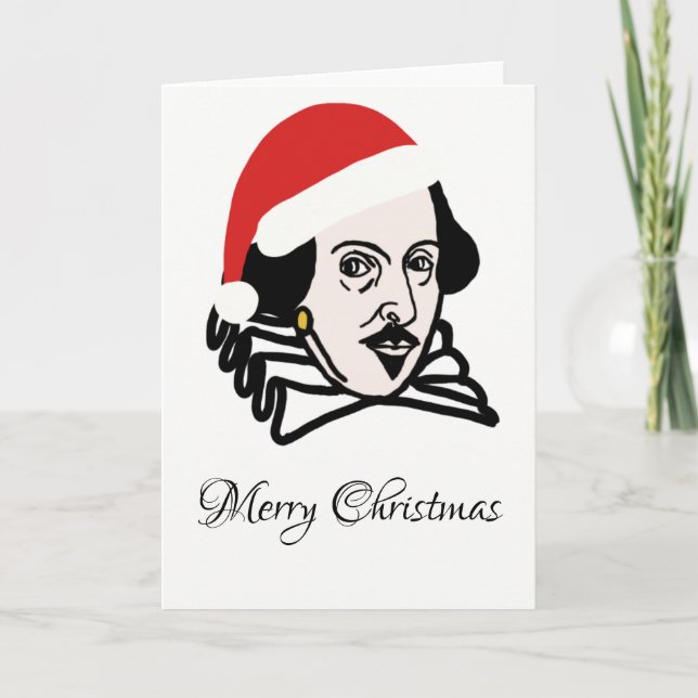 Tarjeta Festiva Navidades Shakespeare (Anverso)
