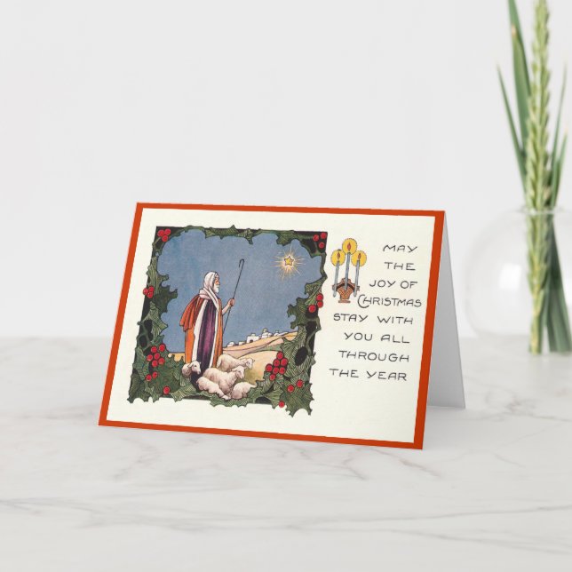 Tarjeta Festiva Navidades Shepherd (Anverso)