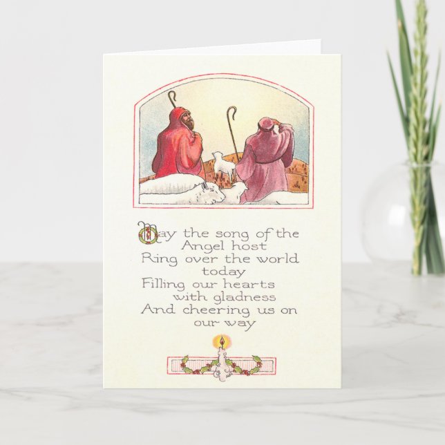 Tarjeta Festiva Navidades Shepherds (Anverso)