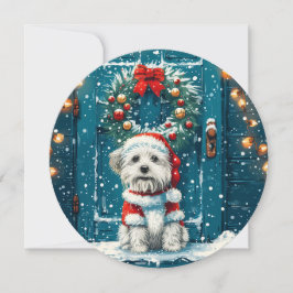 Tarjeta Festiva Navidades Shih Tzu Dogs