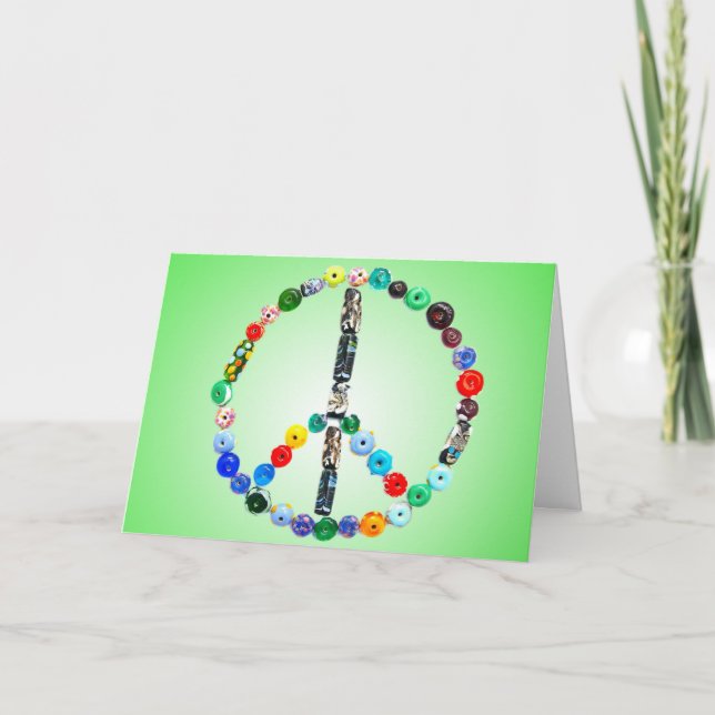 Tarjeta Festiva Navidades símbolo de paz paz paz en la Tierra (Anverso)