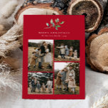 Tarjeta Festiva Navidades simples acuarela Collage de fotos floral<br><div class="desc">La tarjeta de vacaciones de Collage de fotos acuático Watercolor Greenery para Navidades simples cuenta con un hermoso ilustracion acuático de vegetación de temporada y bayas huecas,  junto con cuatro fotos.</div>