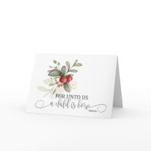 Navidades simples Biblia floral Verse Isaiah 9:6