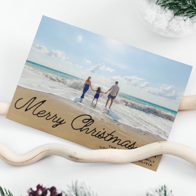Tarjeta Festiva Navidades simples minimalistas guión Sobreposición (Subido por el creador)