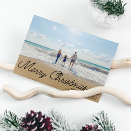 Tarjeta Festiva Navidades simples minimalistas guión Sobreposición