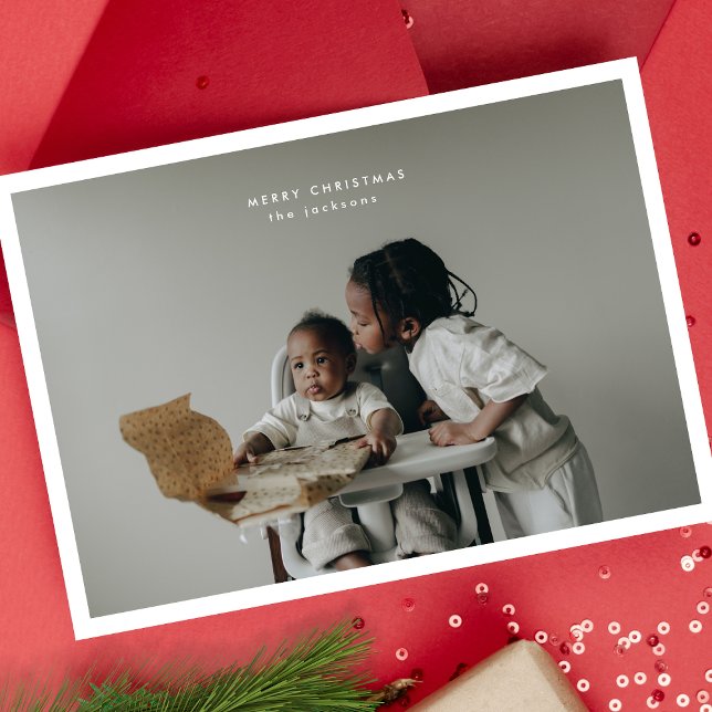 Tarjeta Festiva Navidades simples Personalizado de fotograma  de t (Subido por el creador)