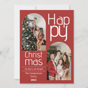 Tarjeta Festiva Navidades simples vacaciones Típografía moderna Fo