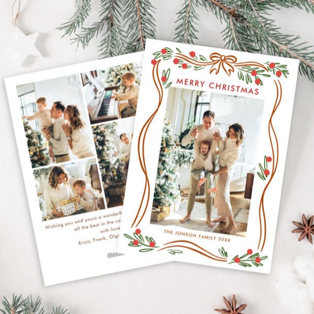 Tarjeta Festiva Navidades singulares de Boho Beige ceden cinta 5 f (Subido por el creador)