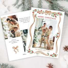 Tarjeta Festiva Navidades singulares de Boho Beige ceden foto de R