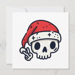 Tarjeta Festiva Navidades Skeleton Santa