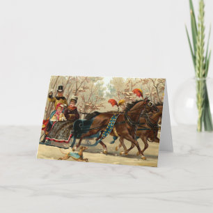 Tarjeta Festiva "Navidades Sleigh Ride"