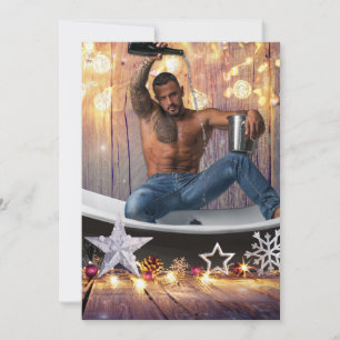 Tarjeta Festiva Navidades SlipperyJoe estrellas doradas luces moja