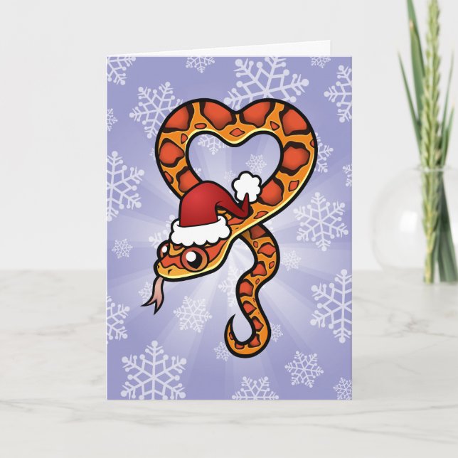 Tarjeta Festiva Navidades Snake (Anverso)