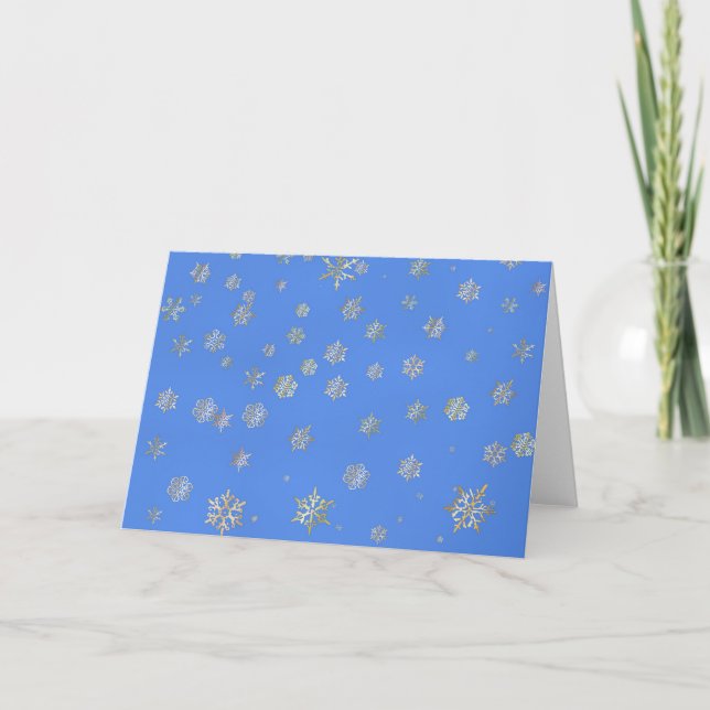 TARJETA FESTIVA NAVIDADES SNOWFLAKES (Anverso)