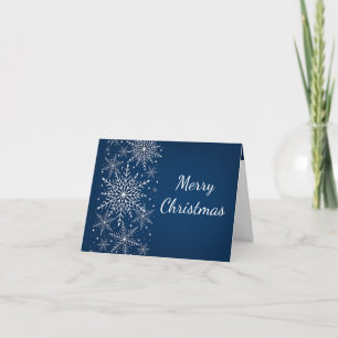 Tarjeta Festiva Navidades Snowflakes Winter Frost Blessings Deseos