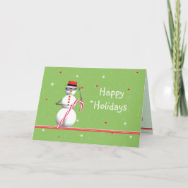 Tarjeta Festiva Navidades Snowman