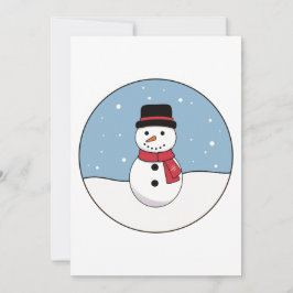 Tarjeta Festiva Navidades Snowman