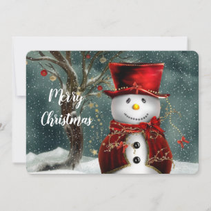 Tarjeta Festiva Navidades Snowman
