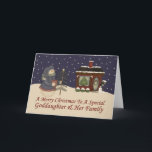 Tarjeta Festiva Navidades Snowman A Diosa Especial Y Familia<br><div class="desc">tarjeta</div>