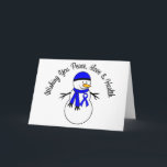 Tarjeta Festiva Navidades Snowman Colon Cancer Ribbon<br><div class="desc">NOTA: Las tarjetas se pueden personalizar con tu propio mensaje personal de esperanza.</div>