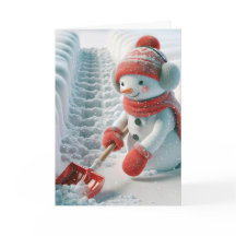 Navidades Snowman con pala roja