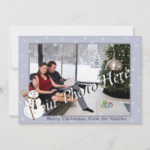 Tarjeta Festiva Navidades Snowman Greeting