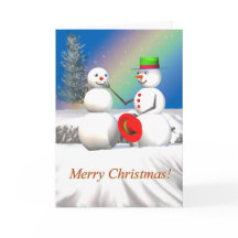 Navidades Snowman haciendo un amigo