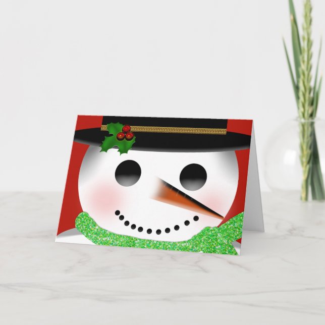 TARJETA FESTIVA NAVIDADES - SNOWMAN - NIÑOS (Anverso)