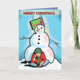 Tarjeta Festiva NAVIDADES SORPRENDENTES REGALO por Slipperywindow