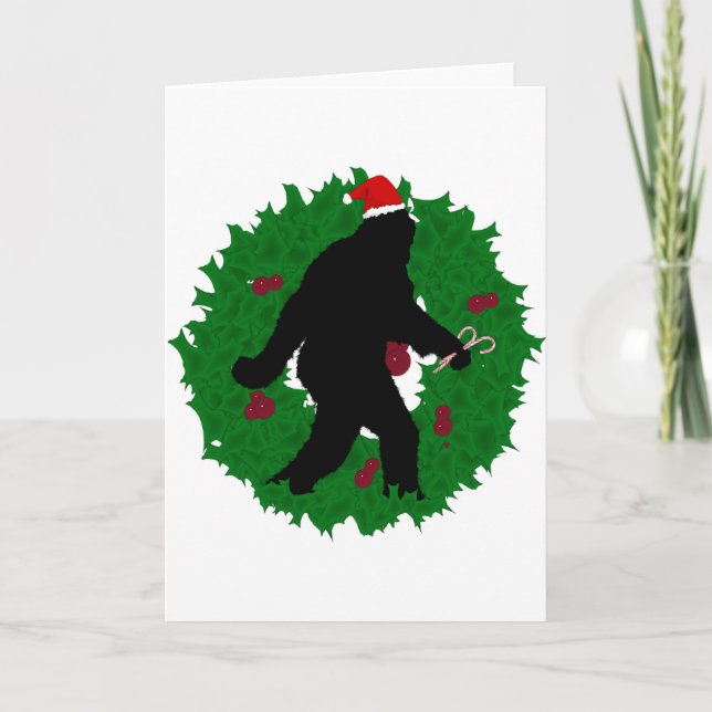 Tarjeta Festiva Navidades Squatchin' (Anverso)
