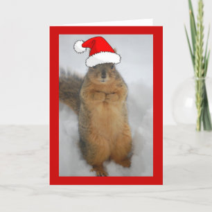 Tarjeta Festiva Navidades Squirrel