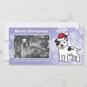 Tarjeta Festiva Navidades Staffordshire Bull Terrier